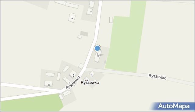 Ryszewko, Ryszewko, 3, mapa Ryszewko