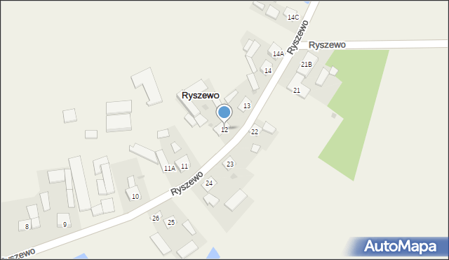 Ryszewo, Ryszewo, 12, mapa Ryszewo