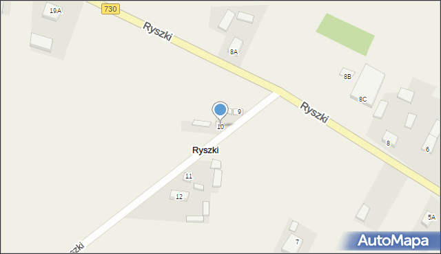 Ryszki, Ryszki, 10, mapa Ryszki