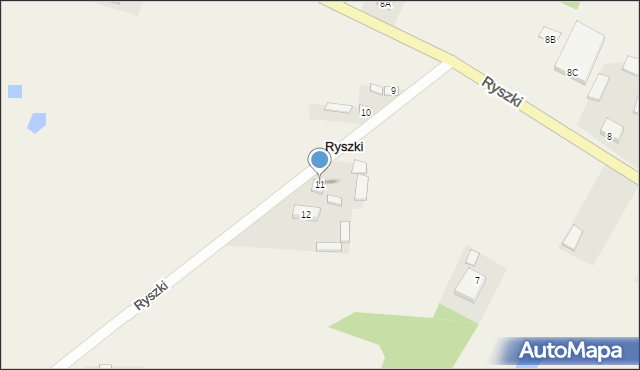 Ryszki, Ryszki, 11, mapa Ryszki