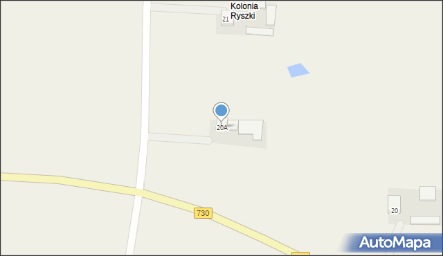 Ryszki, Ryszki, 20A, mapa Ryszki