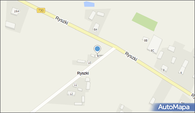 Ryszki, Ryszki, 9, mapa Ryszki