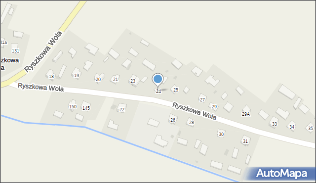 Ryszkowa Wola, Ryszkowa Wola, 24, mapa Ryszkowa Wola