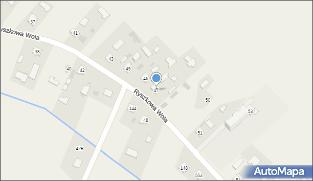 Ryszkowa Wola, Ryszkowa Wola, 47, mapa Ryszkowa Wola