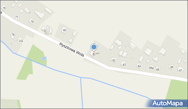 Ryszkowa Wola, Ryszkowa Wola, 81, mapa Ryszkowa Wola