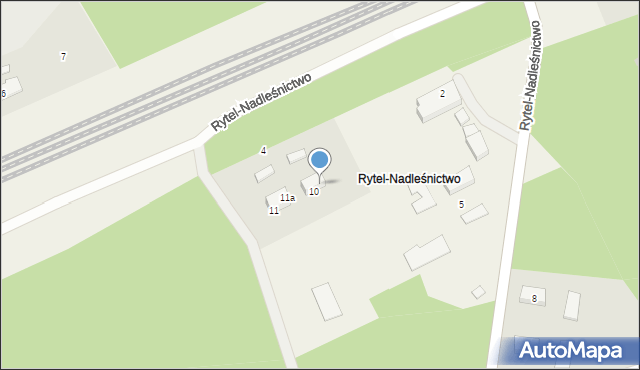 Rytel-Dworzec, Rytel-Dworzec, 10a, mapa Rytel-Dworzec