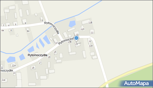 Rytomoczydła, Rytomoczydła, 13, mapa Rytomoczydła