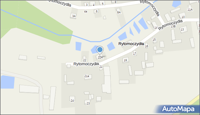 Rytomoczydła, Rytomoczydła, 22A, mapa Rytomoczydła