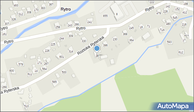Rytro, Rytro, 18, mapa Rytro