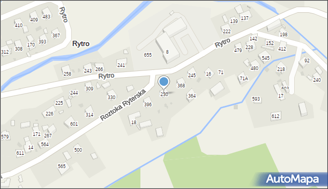 Rytro, Rytro, 230, mapa Rytro