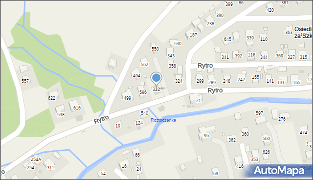 Rytro, Rytro, 322, mapa Rytro