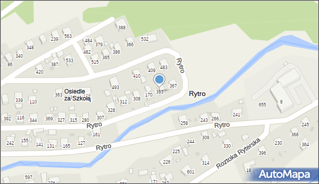 Rytro, Rytro, 393, mapa Rytro
