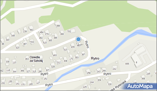 Rytro, Rytro, 483, mapa Rytro