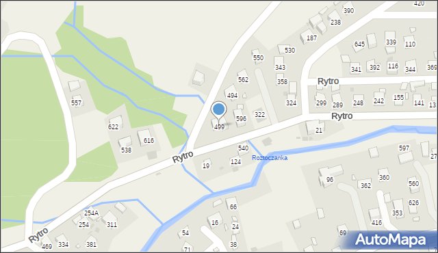Rytro, Rytro, 499, mapa Rytro