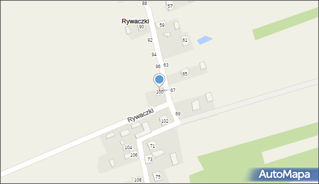 Rywaczki, Rywaczki, 100, mapa Rywaczki