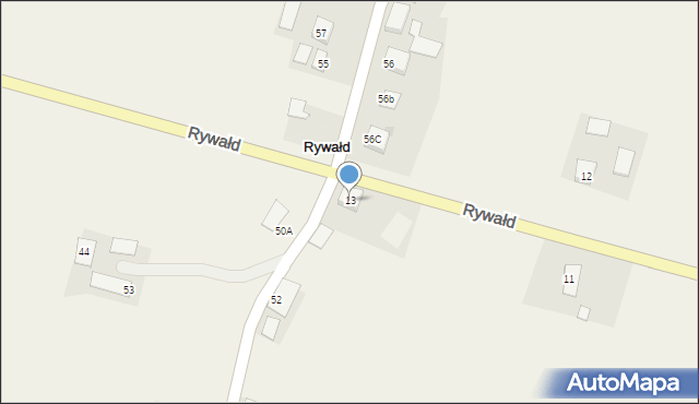 Rywałd, Rywałd, 13, mapa Rywałd