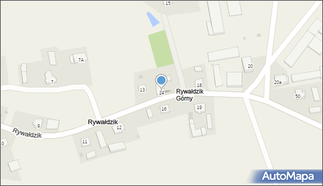 Rywałdzik, Rywałdzik, 14, mapa Rywałdzik