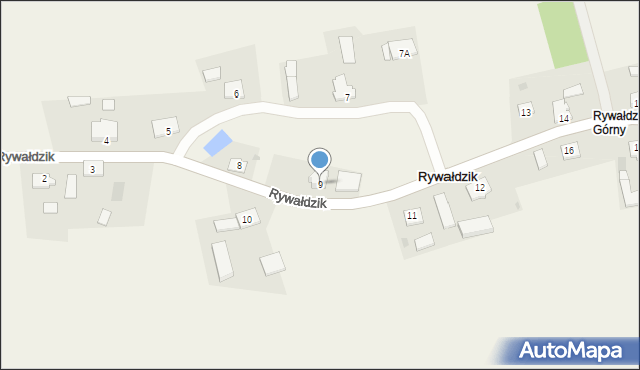 Rywałdzik, Rywałdzik, 9, mapa Rywałdzik