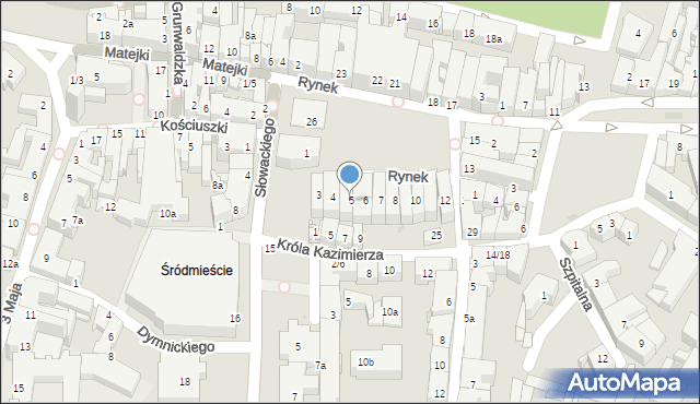 Rzeszów, Rynek, 5, mapa Rzeszów