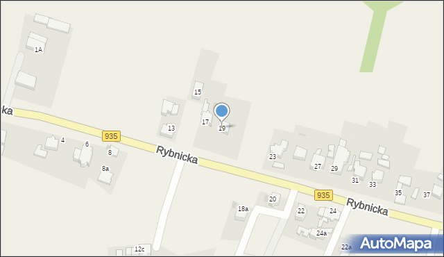 Rzuchów, Rybnicka, 19, mapa Rzuchów