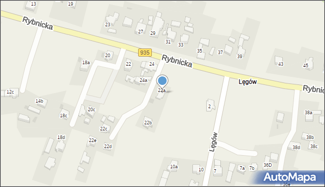 Rzuchów, Rybnicka, 26A, mapa Rzuchów