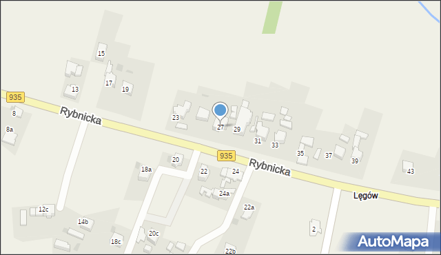 Rzuchów, Rybnicka, 27, mapa Rzuchów