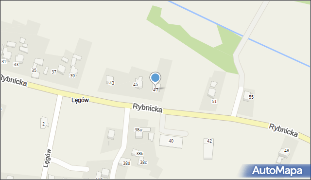Rzuchów, Rybnicka, 47, mapa Rzuchów