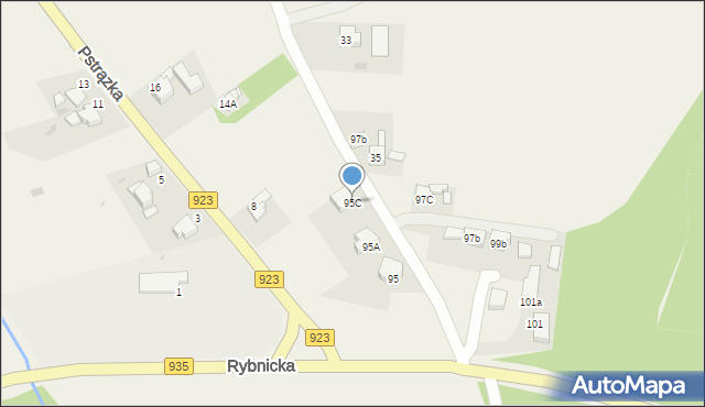 Rzuchów, Rybnicka, 95C, mapa Rzuchów