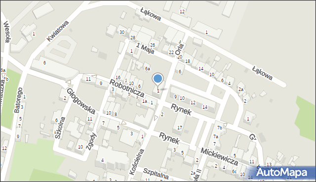 Ścinawa, Rynek, 1, mapa Ścinawa