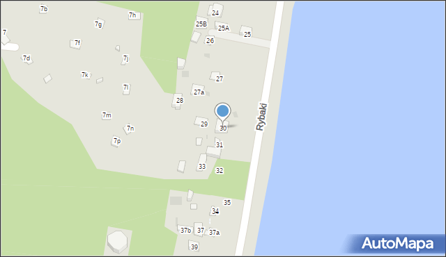 Serock, Rybaki, 30, mapa Serock