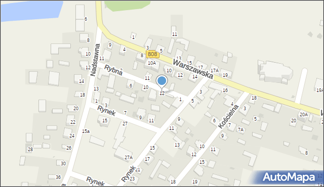 Serokomla, Rybna, 12, mapa Serokomla