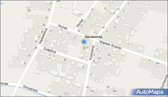 Serokomla, Rynek, 16, mapa Serokomla