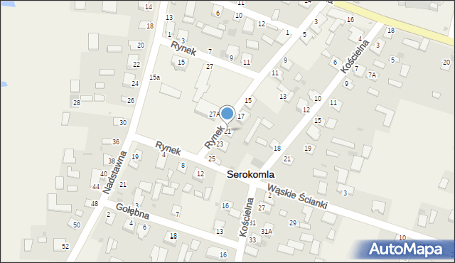 Serokomla, Rynek, 21, mapa Serokomla