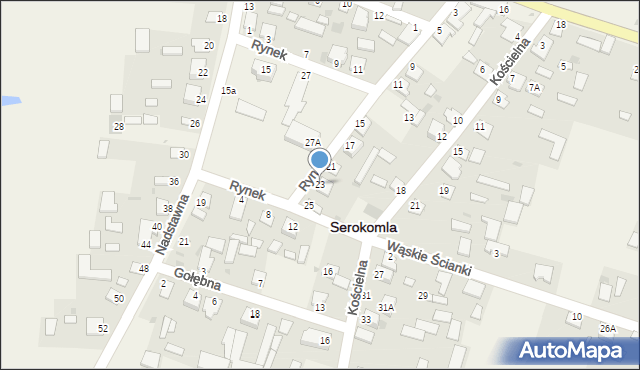 Serokomla, Rynek, 23, mapa Serokomla