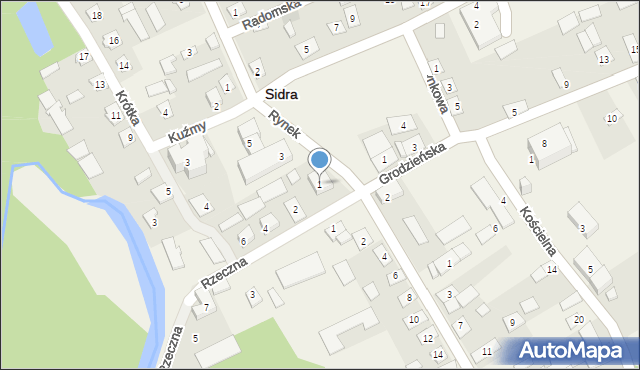 Sidra, Rynek, 1, mapa Sidra