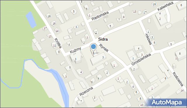 Sidra, Rynek, 5, mapa Sidra