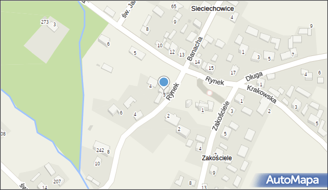 Sieciechowice, Rynek, 3, mapa Sieciechowice