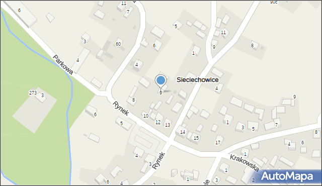 Sieciechowice, Rynek, 9, mapa Sieciechowice