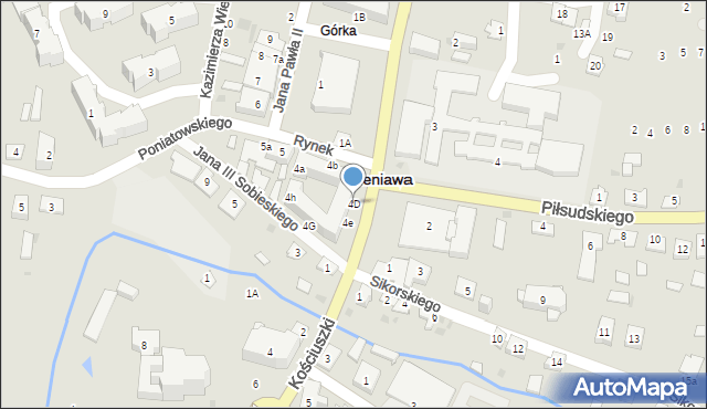 Sieniawa, Rynek, 4D, mapa Sieniawa