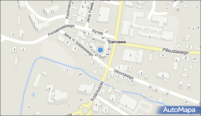 Sieniawa, Rynek, 4f, mapa Sieniawa
