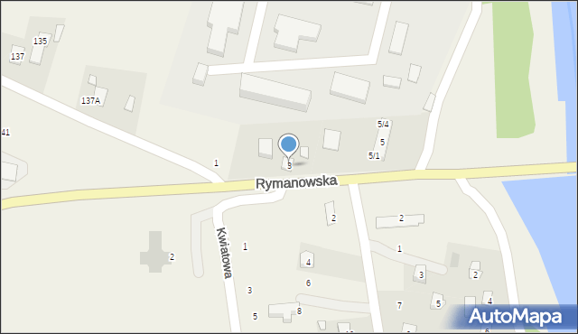 Sieniawa, Rymanowska, 3, mapa Sieniawa