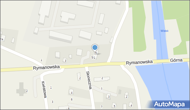 Sieniawa, Rymanowska, 5/2, mapa Sieniawa