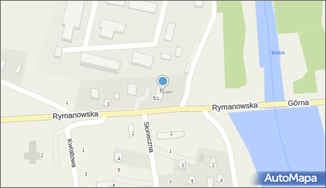 Sieniawa, Rymanowska, 5/7, mapa Sieniawa