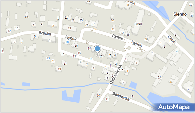 Sienno, Rynek, 11, mapa Sienno