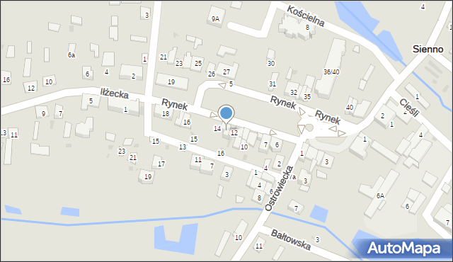 Sienno, Rynek, 13, mapa Sienno