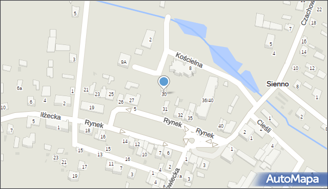 Sienno, Rynek, 30, mapa Sienno