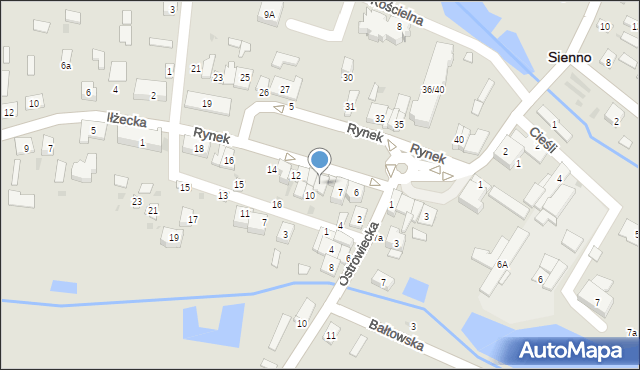 Sienno, Rynek, 9, mapa Sienno