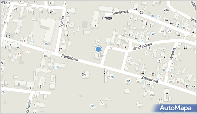 Sieradz, Rynek Praski, 1, mapa Sieradz