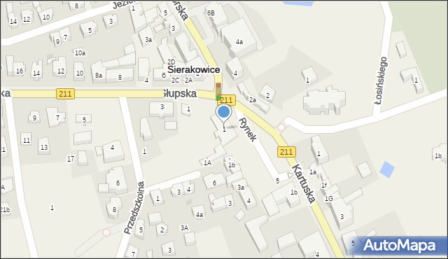 Sierakowice, Rynek, 1, mapa Sierakowice