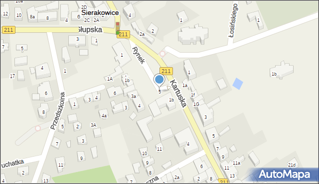 Sierakowice, Rynek, 5, mapa Sierakowice